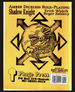 The back cover of Shadow Knight, by Erick Wujcik