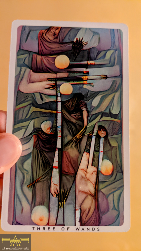 Three of Wands from Android Dreams Tarot