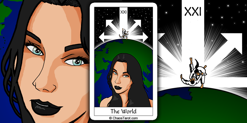 The World tarot card, the world