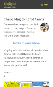 screenshot of the new site